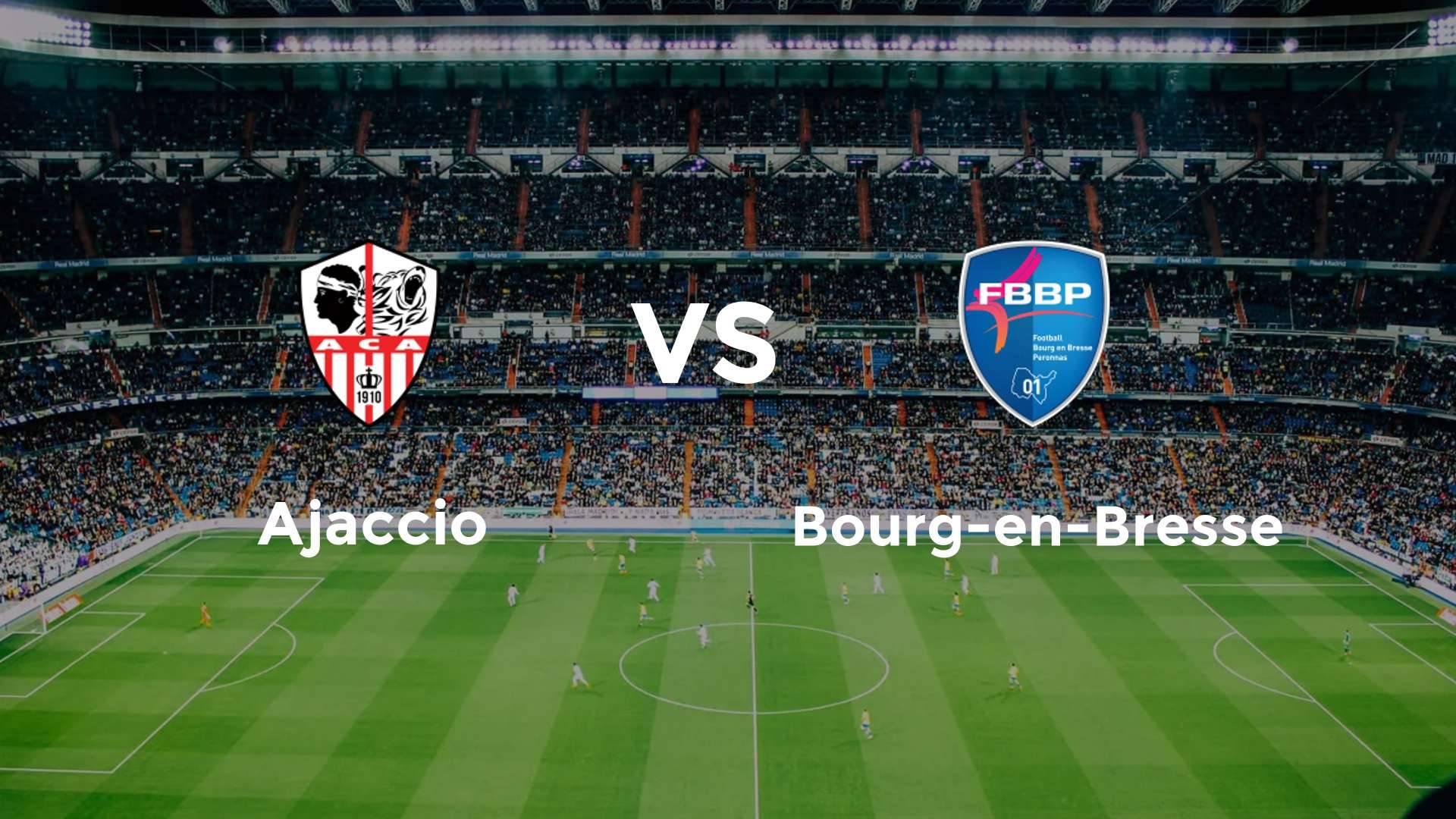 Ajaccio vs Bourg-en-Bresse