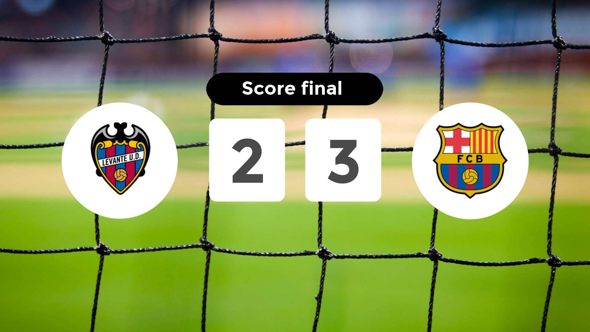 Résumé du match Levante vs FC Barcelona du 23 août 2025