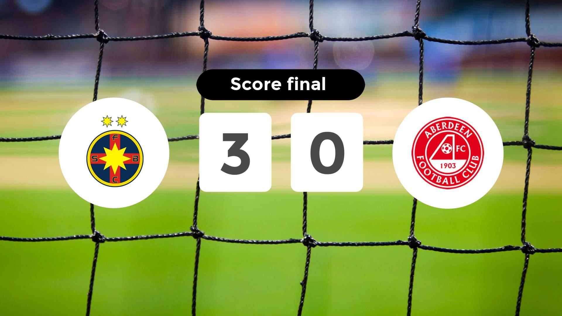 Résumé du match FCSB vs Aberdeen du 28 août 2025